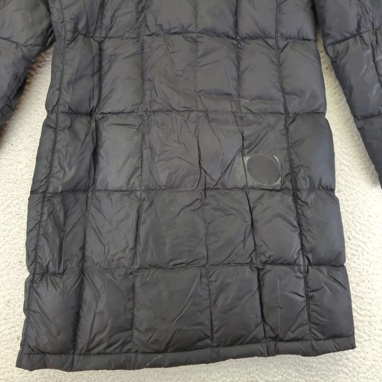 The North Face Women Black 600 Fill Down Parka Jacket Long Coat Size Small PATCH - Image 12