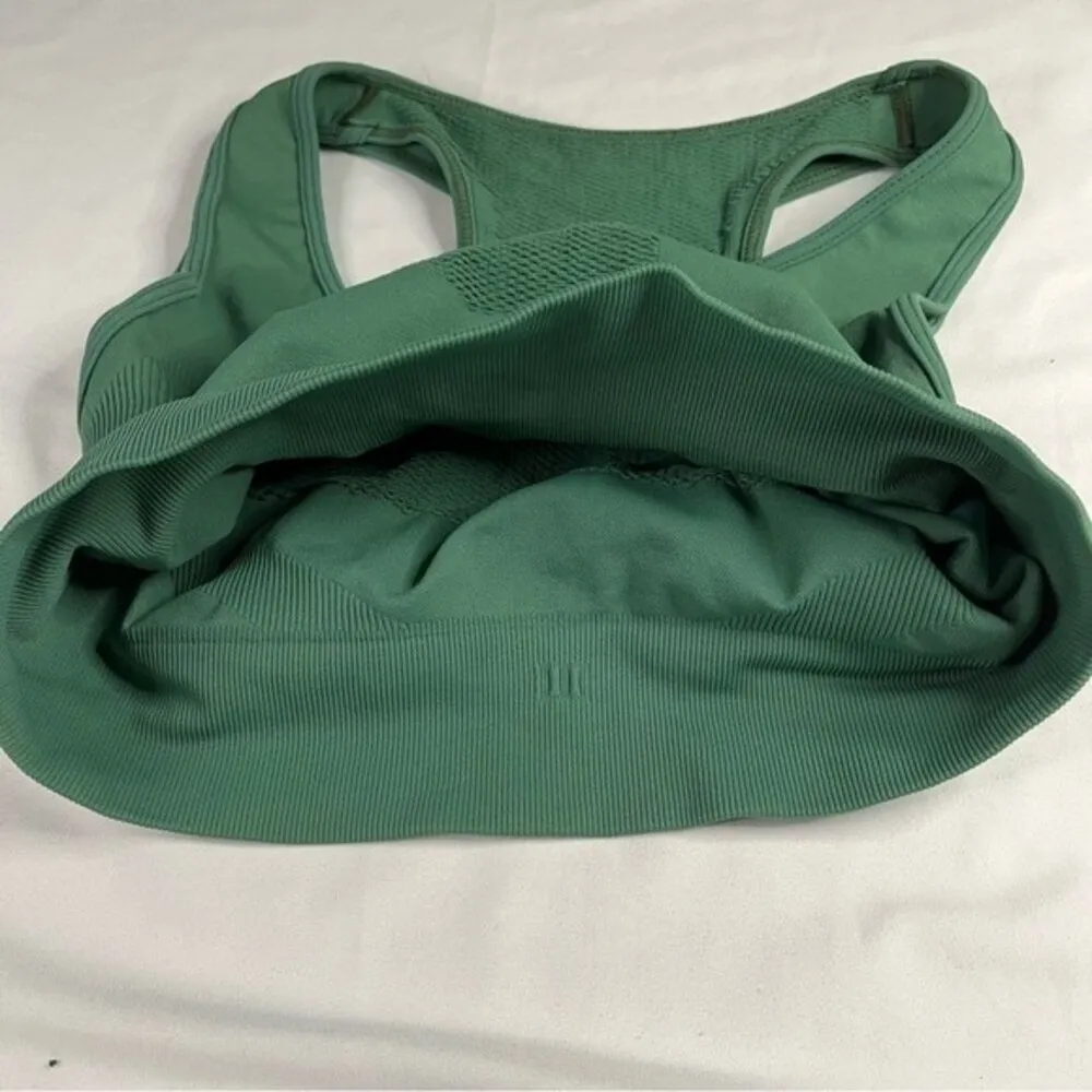 Koral Size S Duffle Green Cedar Seamless Sports Bra Gym Active Stretch Racerback - Image 3