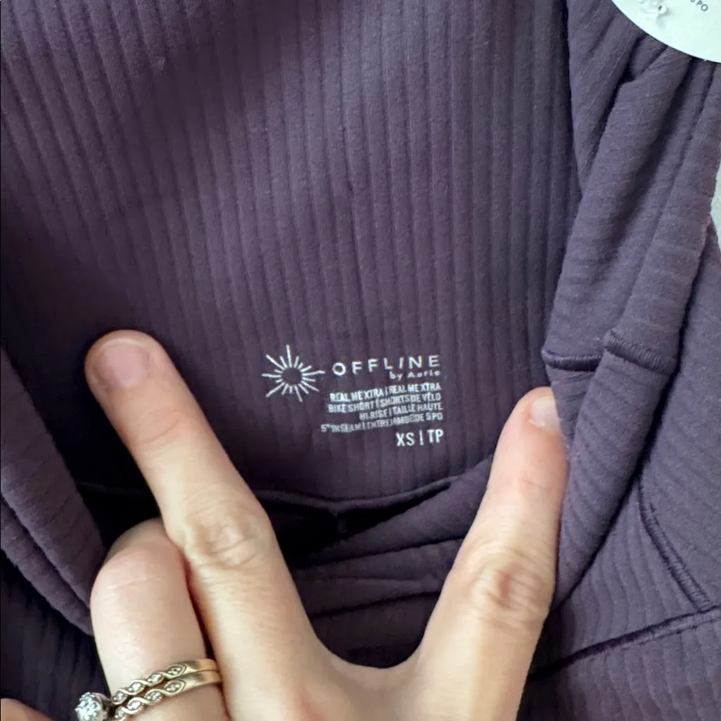 OFFLINE Aerie Real Me XTRA Ribbed 5" Bike Short XS NWT FLAW - Image 5