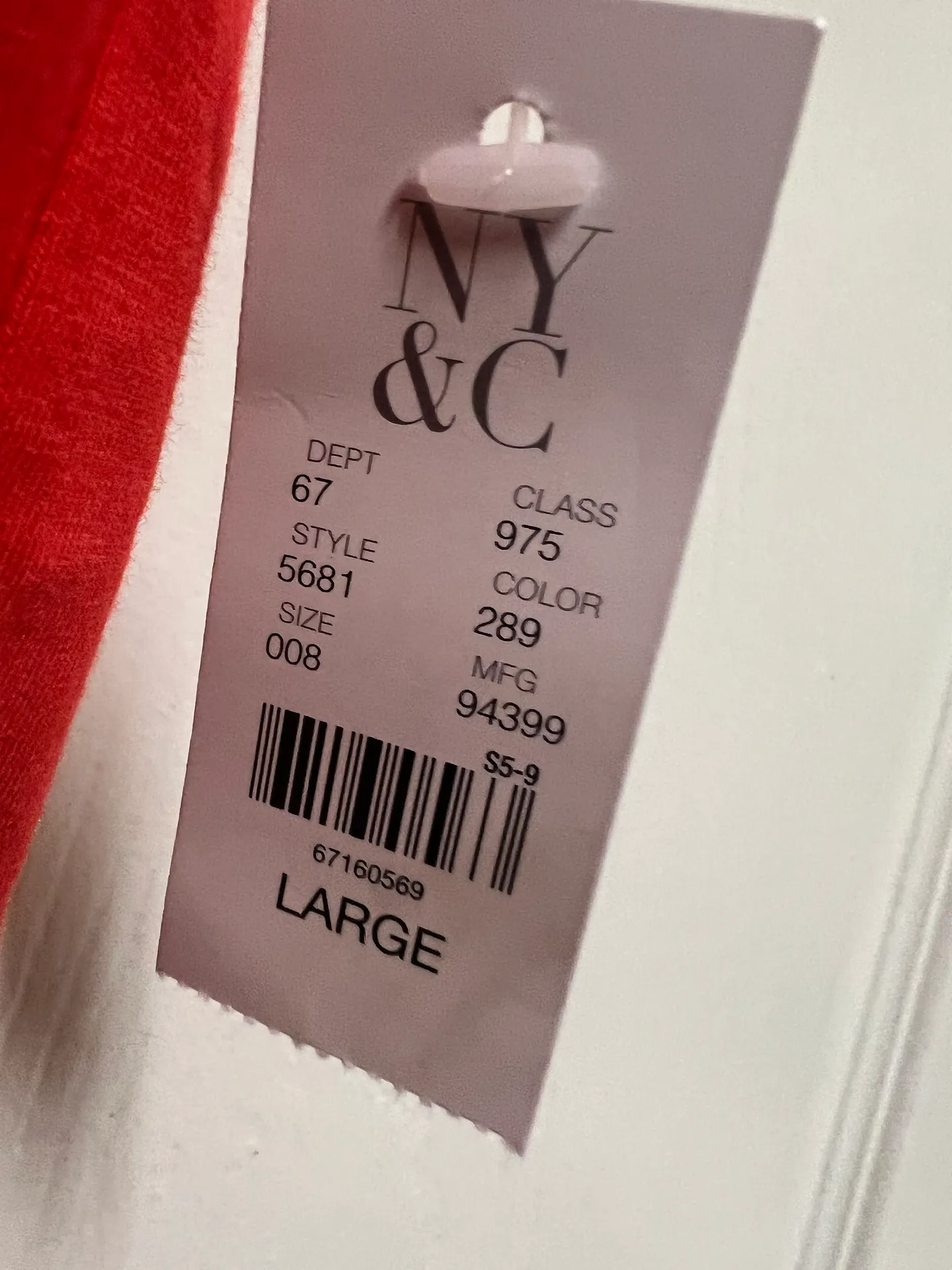 New York And Company  Red Cotton Scoop Neck Tank Top - Image 5