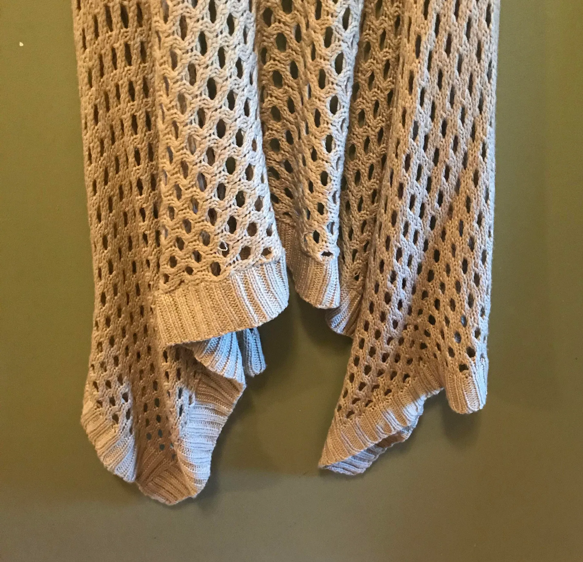 SayWhat? Beige Sweater Vest Large - Image 3