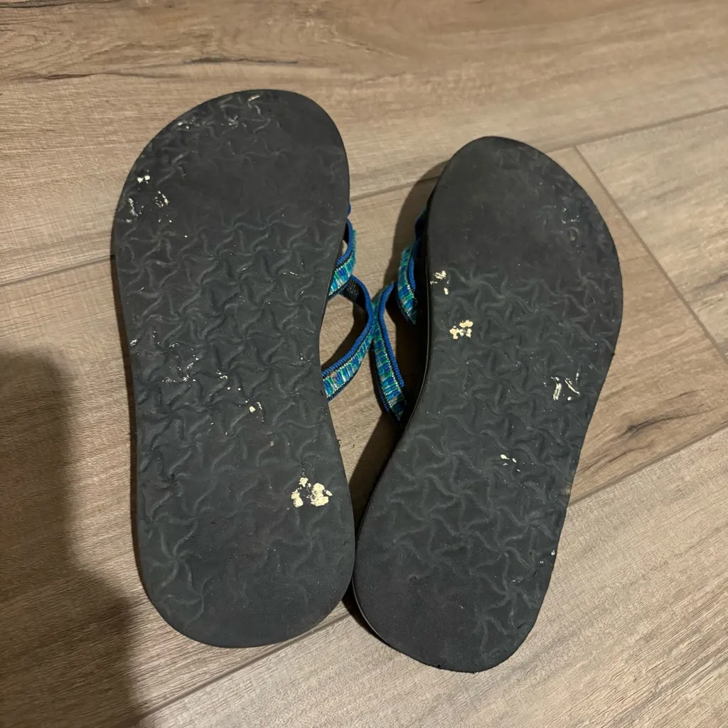 Teva Olowahu Mush Flip Flops Sandals Blue Size 7 - Image 5