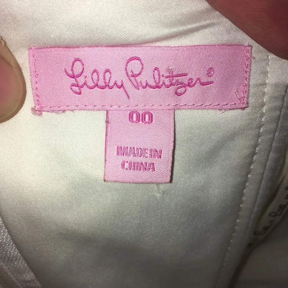 Lilly Pulitzer 00 striped embroidered elevated basics dress - Image 4