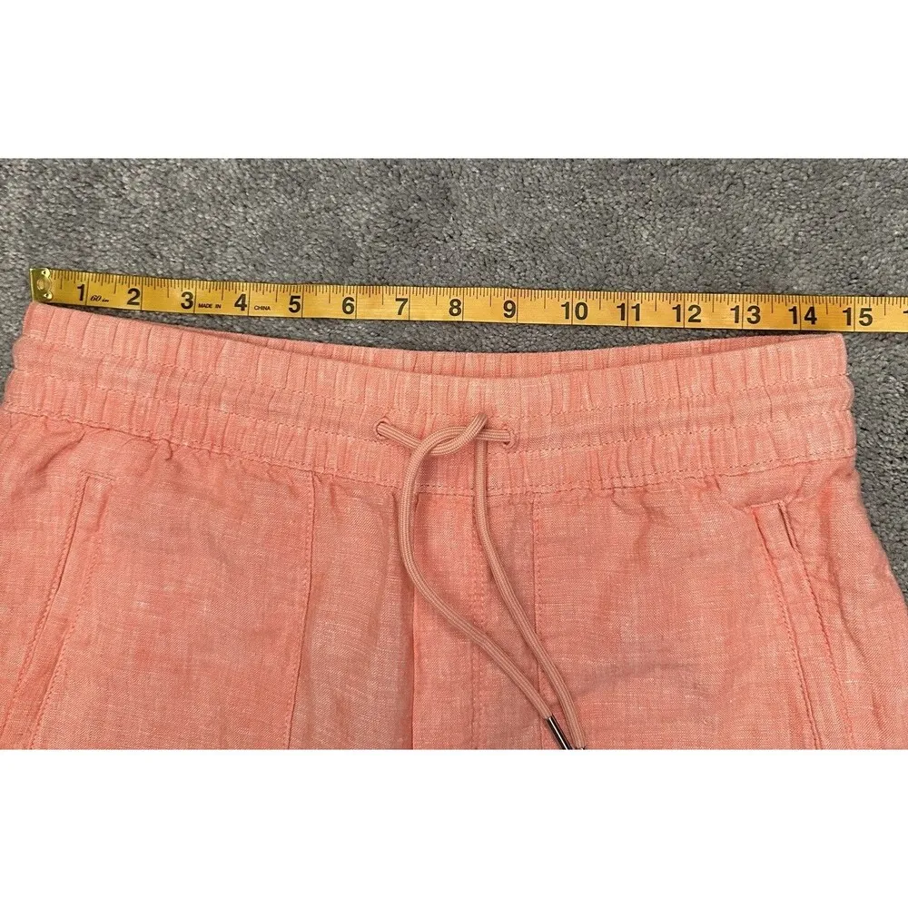 Athleta Retreat 100% Linen Jogger Pant 4 Sunset Glow Coral Travel Beach Casual - Image 12