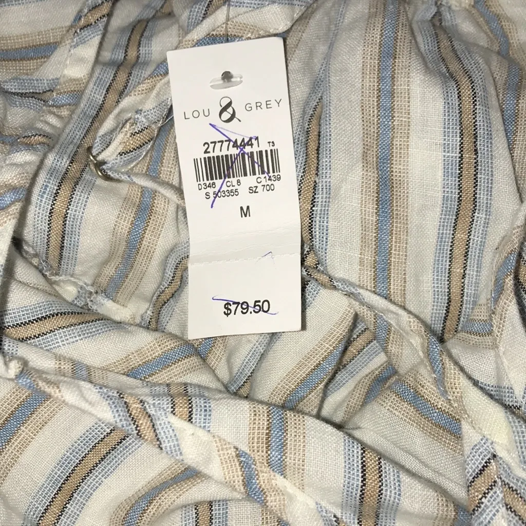 Lou & Grey Ann Taylor LOFT striped shorts summer romper medium NWT - Image 3