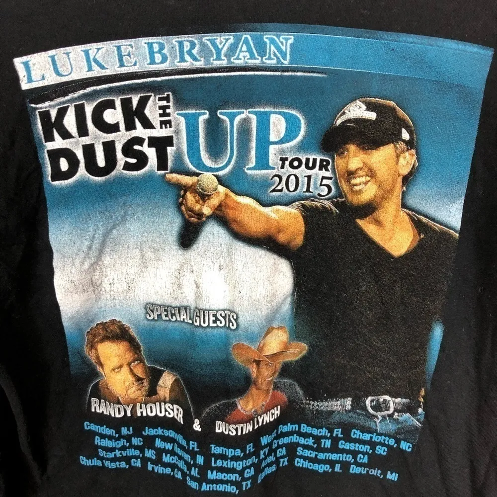 Luke Bryan‎ concert shirt size medium Black - Image 4