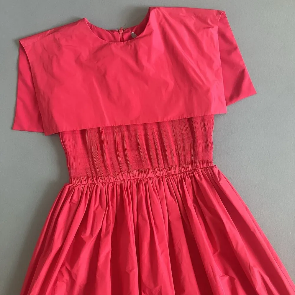 NWT Antonio Melani x Jennifer Sumko Rachel Shirred Taffeta A-Line Midi Dress - Image 6