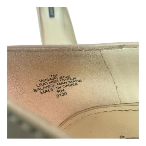 Nine West Pointed‎ Toe Kitten Heel Dress Pumps Beige Classic Shoes - Image 8