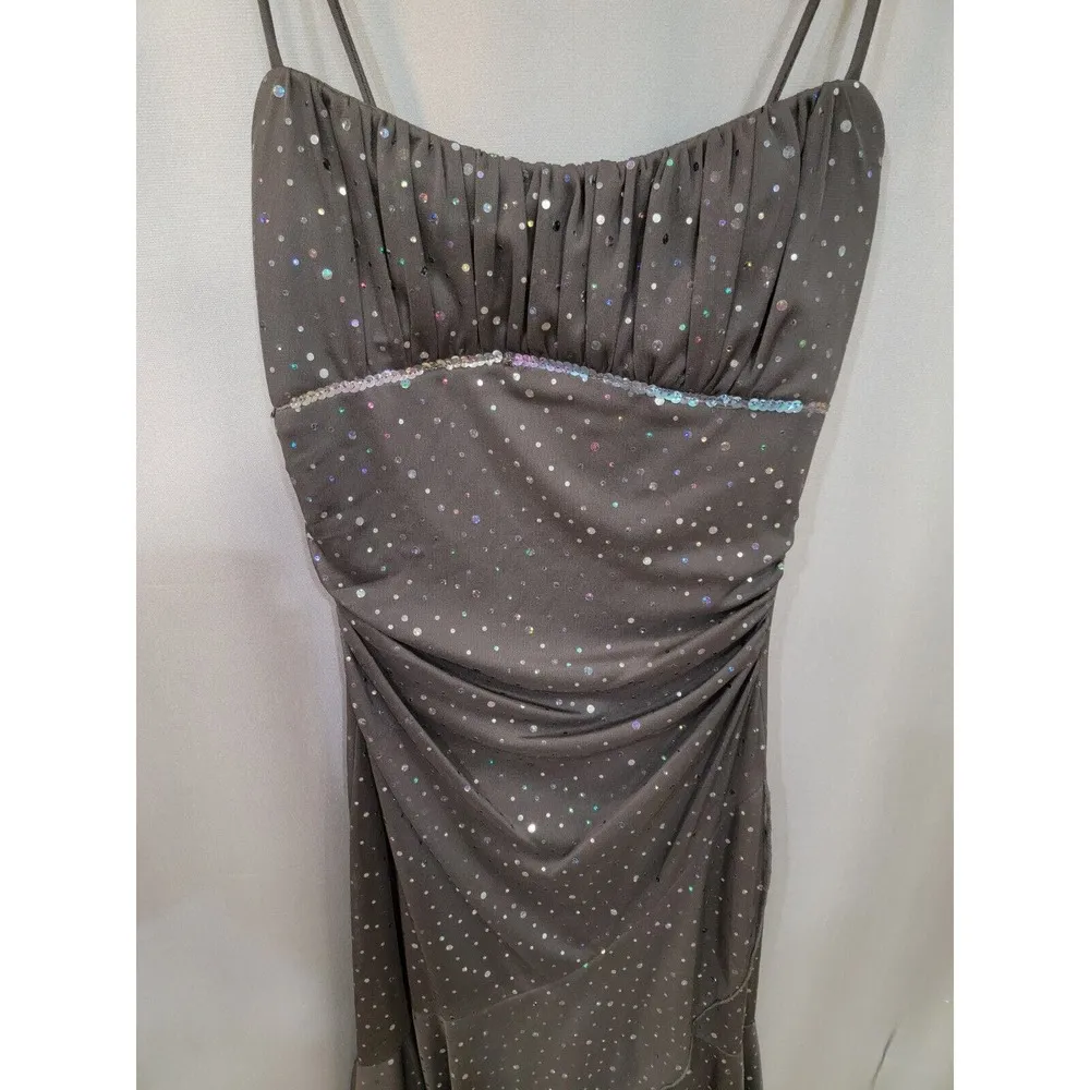 Ruby Rox Junior Black Sequin Formal Party Prom Dress Size S B28.5 - Image 5