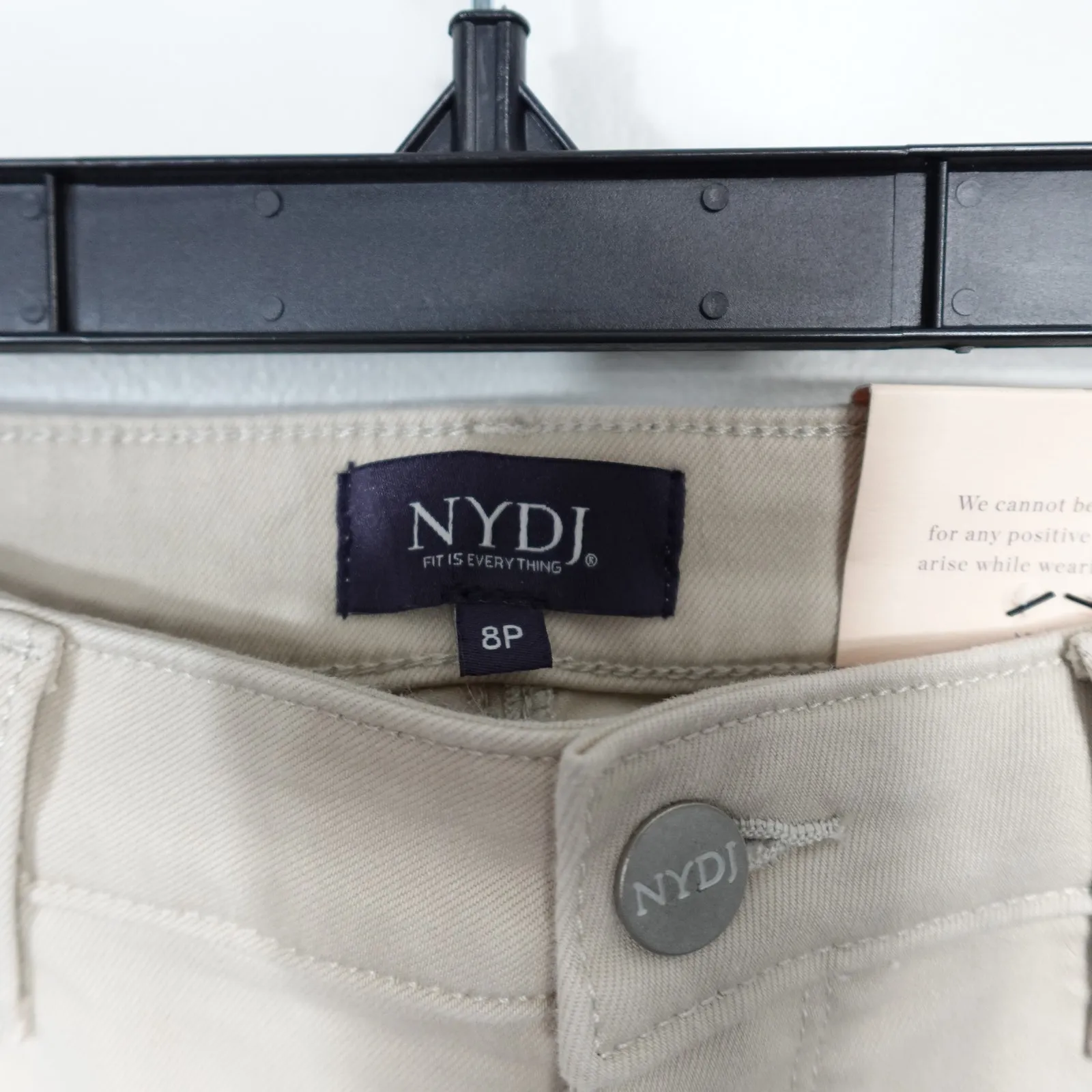 NYDJ Khaki Capri Lift Tuck Mid Rise Crop Pants New Size 8P 8 Petite - Image 5