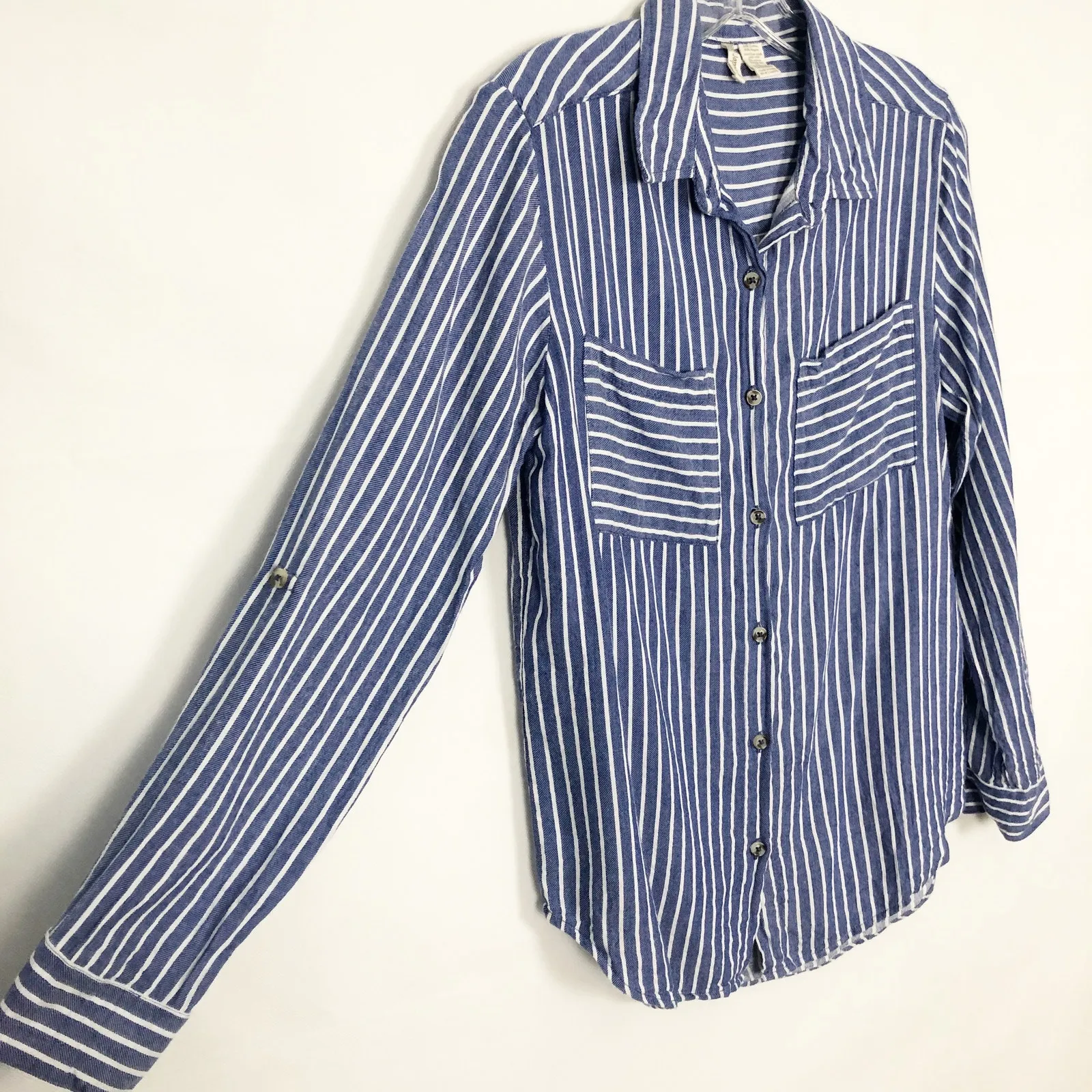 Japna Striped Shirt Womens Medium Career Workwear Business Casual Capsule - Image 5