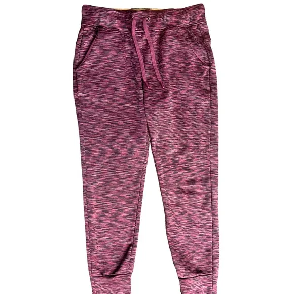 Spyder Womens Space Dye Pink Black Fleece Joggers Size S Warm Athleisure Comfy - Image 3