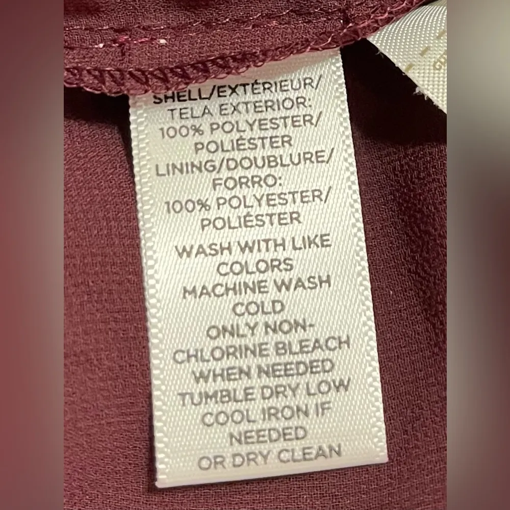 Loft wine color dress. Size MP - Image 9