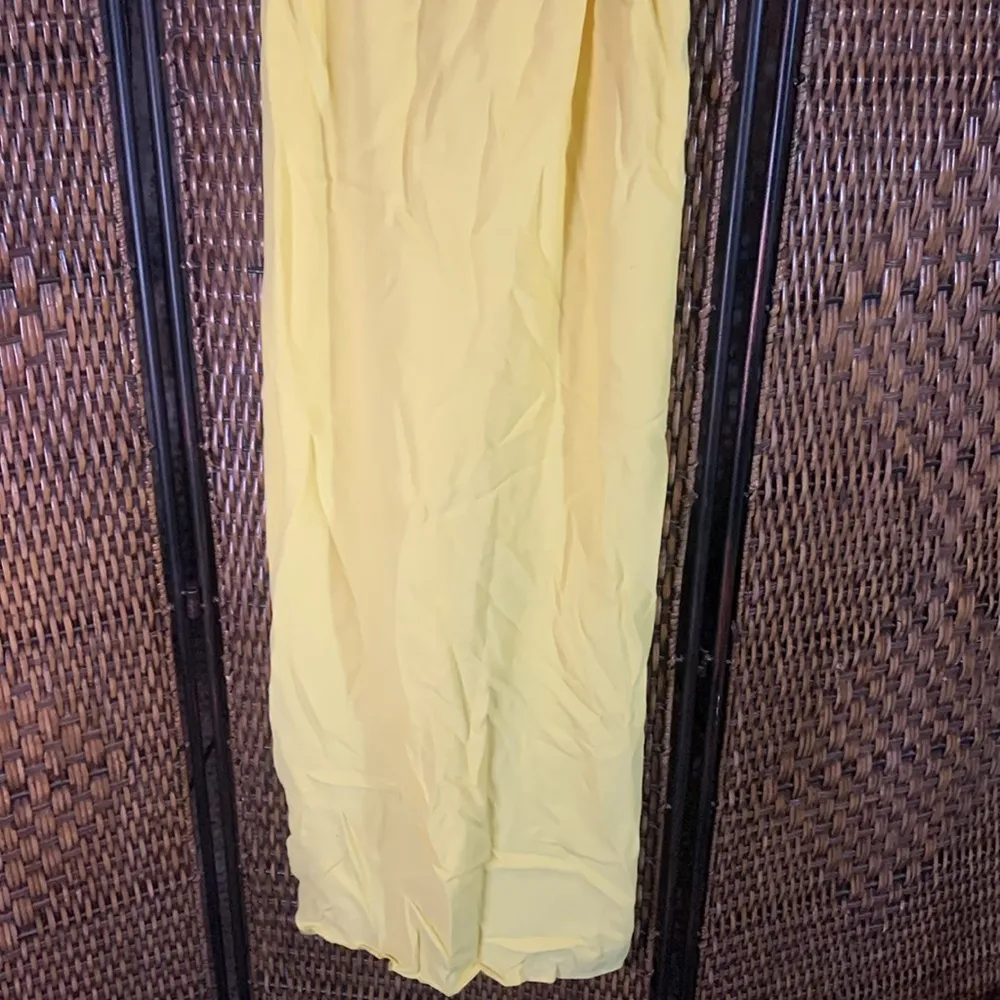 Vintage Yellow & White Gown & Veil Headpiece XS - Image 2