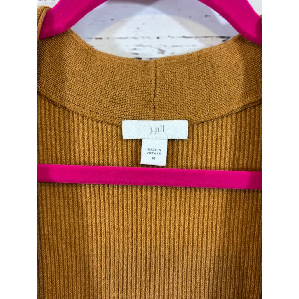 Women's J.Jill Brown Cardigan Sweater M - Image 4