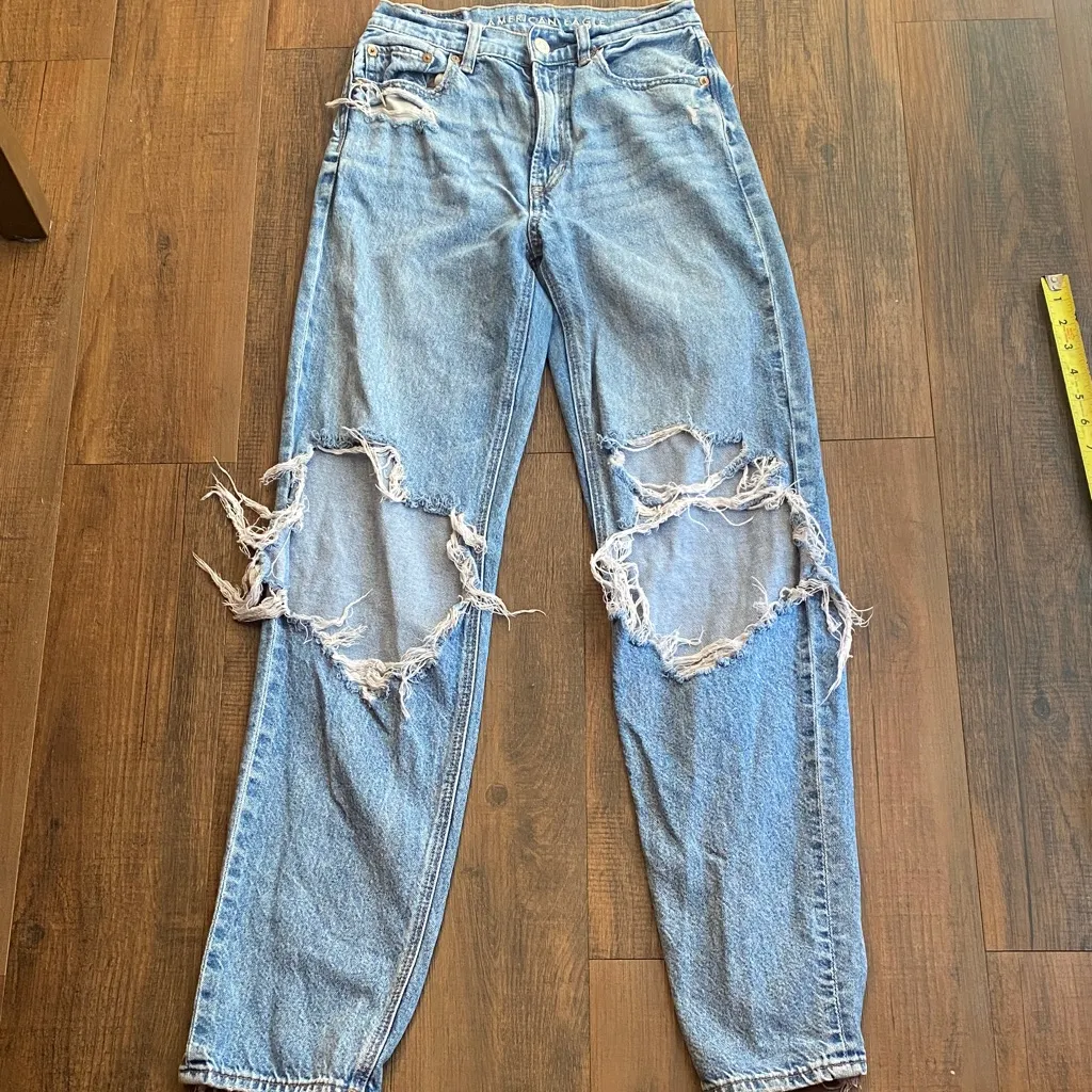 American Eagle Outfitters Light Blue Denim - Image 4