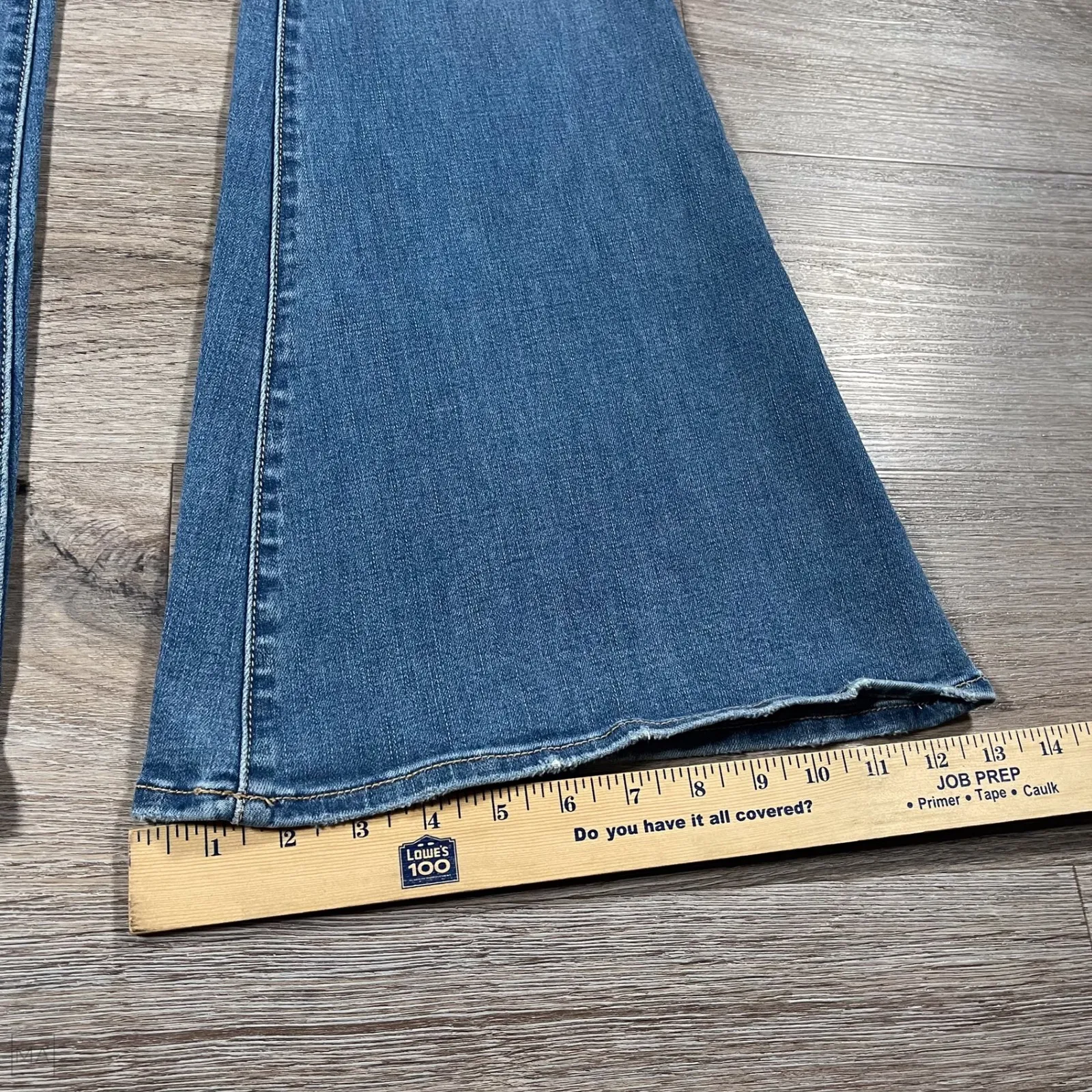 American Eagle Women's Jeans Festival Flare Denim Casual Boho 4 Long Blue - Image 7