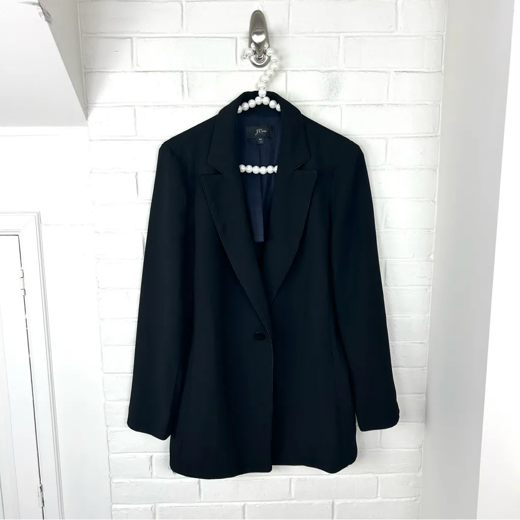 J.Crew 365 Black Crepe Wrap Blazer Size S - Image 3