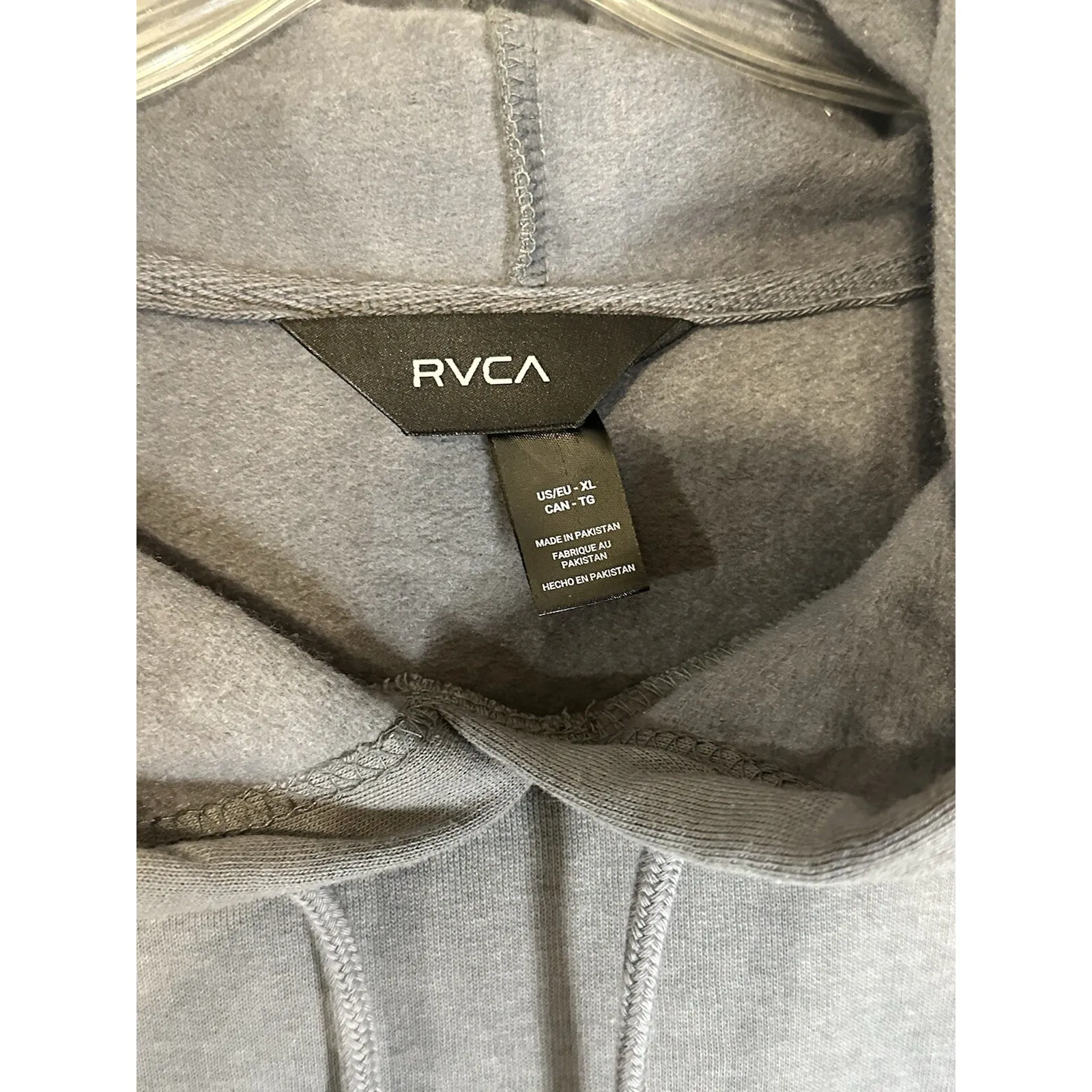 RVCA Gray Floral Graphic Kick Back Crop Hoodie Dolman Sleeve Casual Womens Sz XL - Image 11