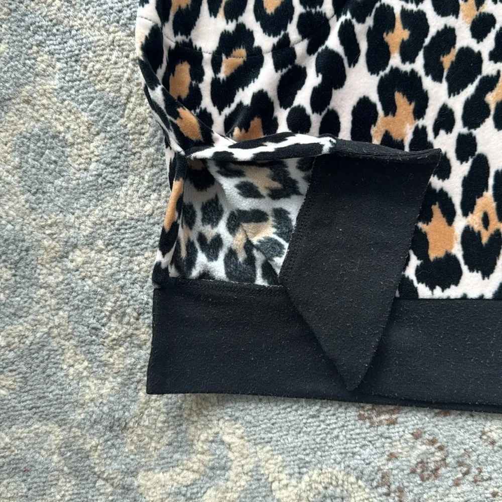 Kate Spade  Velour Sleep Shirt Leopard Medium - Image 2