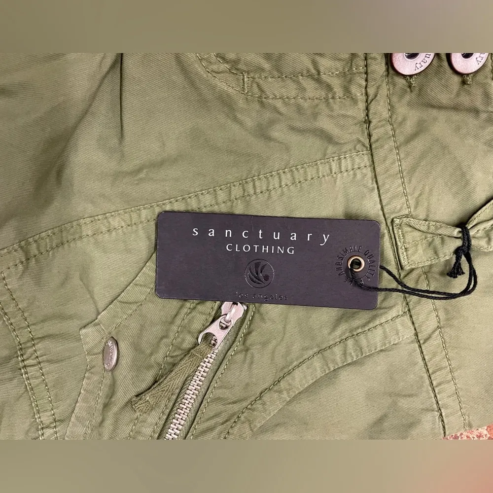 Sanctuary olive utility crop pants sz 26 nwt - Image 2
