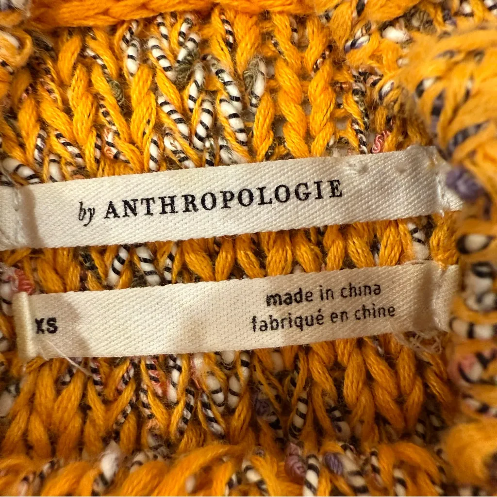 Anthropologie Sunrise Sweater Knit Tank Vest Women’s XS Marled Orange Mockneck - Image 9