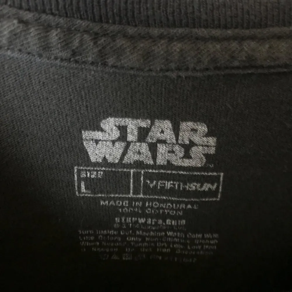 Star Wars T Shirt Vintage Wash Graphic Tee Movie Short Sleeve Cotton Solid Black - Image 5