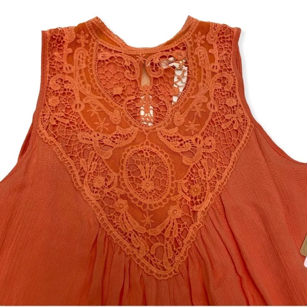 Taylor & Sage Orange Garden Romper - Image 2