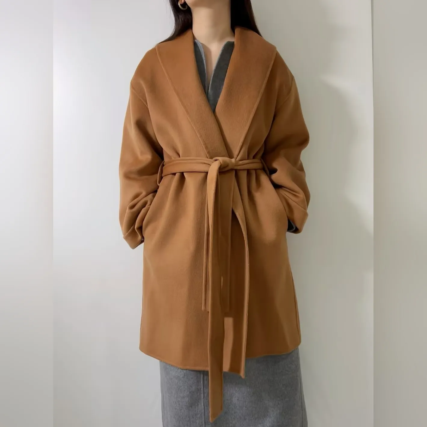 NWT By Malene Birger Trullem Wool Coat Brown Size undefined - Image 5