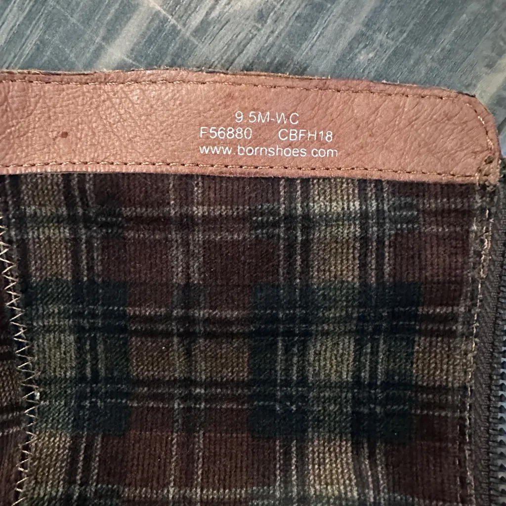 Born Basil Brown Suede Boots Women's Sz 9.5‎ Buckled Knee High Leather - Image 9