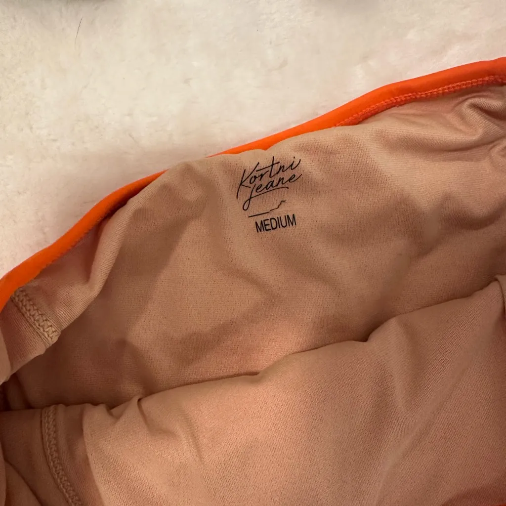 Kortni Jeane swimsuit! Tropical latter back swim top & Orange swim Skort! - Image 4