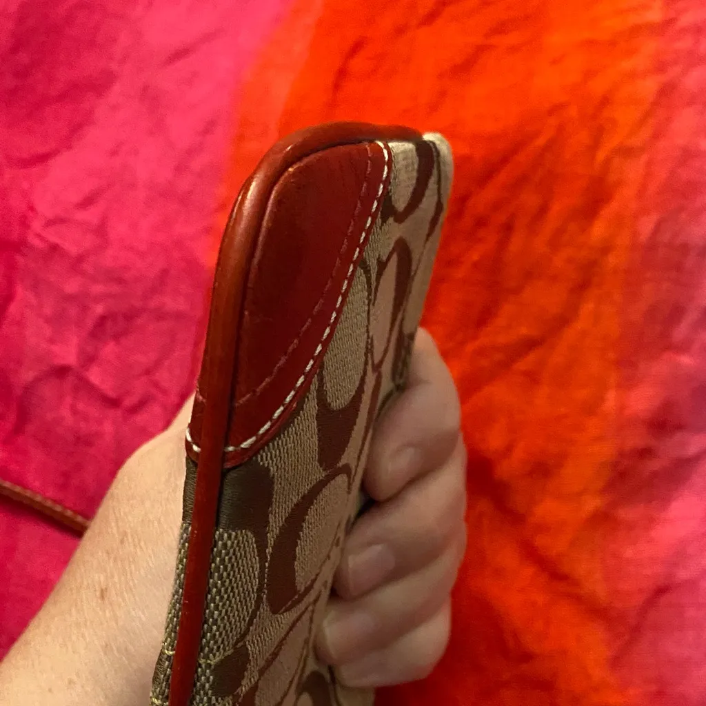 Coach Signature Monogram Wristlet & Cherry Bag Charm | Rare Combo Is Lovely - Image 6