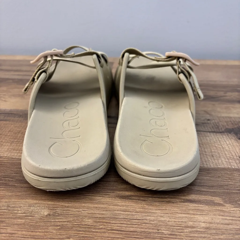 Chaco Chillos Solid Slide Comfort Sandals Beige - Image 7