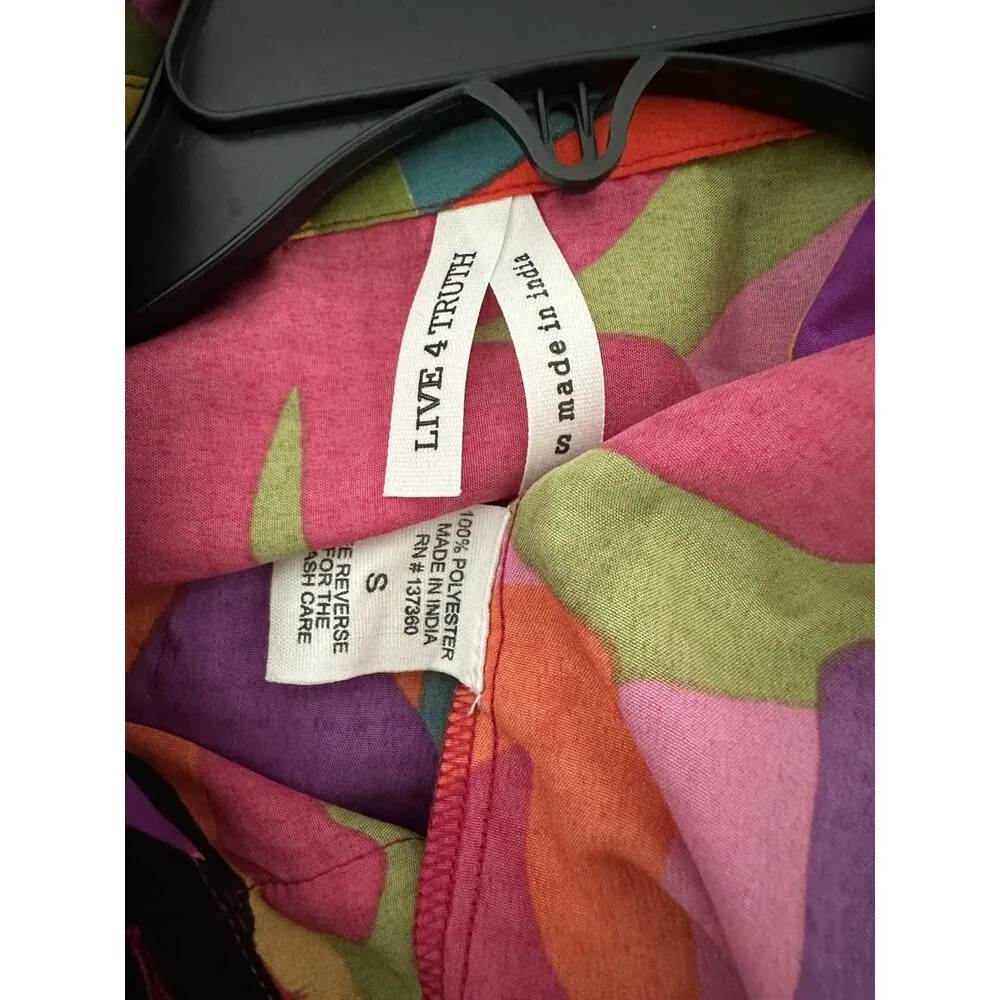 Life 4 Truth Women Multicolored Dress Long sleeve Button Up Collar Size S - Image 6