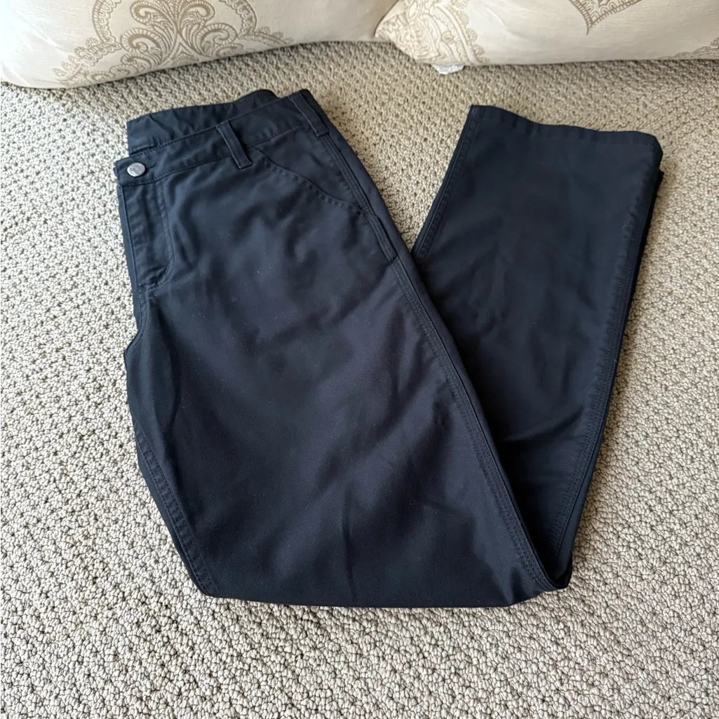 Carhartt Women's Black Rugged Flex Relaxed Fit Canvas Straight Leg Work Pants - Image 3