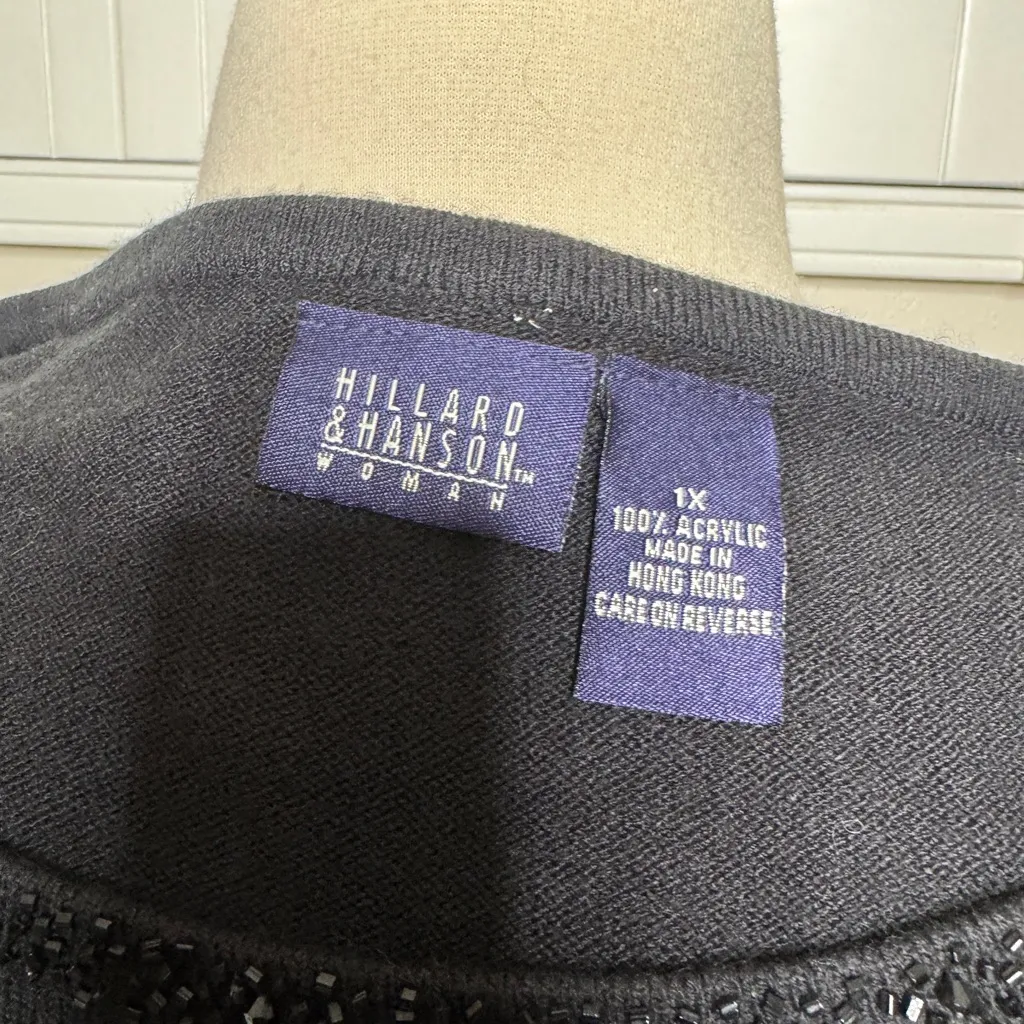 Hillard & Hanson Black Scoop Neck Sweater - Image 4