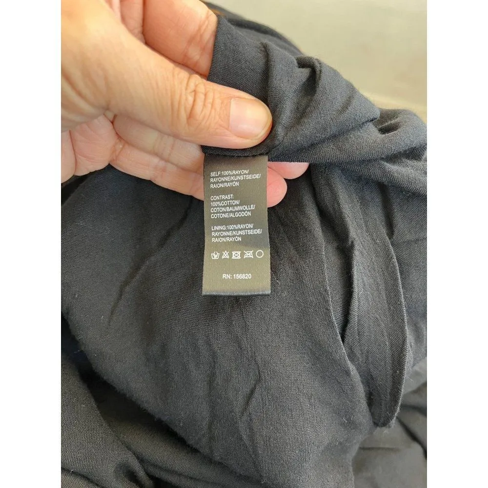 Anthropologie Allison New York leopard print v neckline long sleeve mid dress L - Image 4