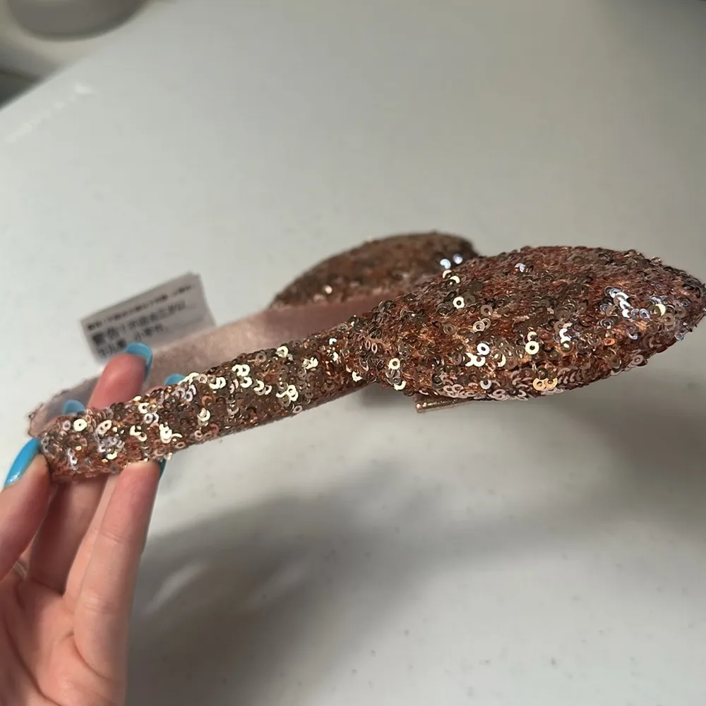 Disney Parks Mickey/Minnie Mouse Sequin Rose Gold Ears - Image 6