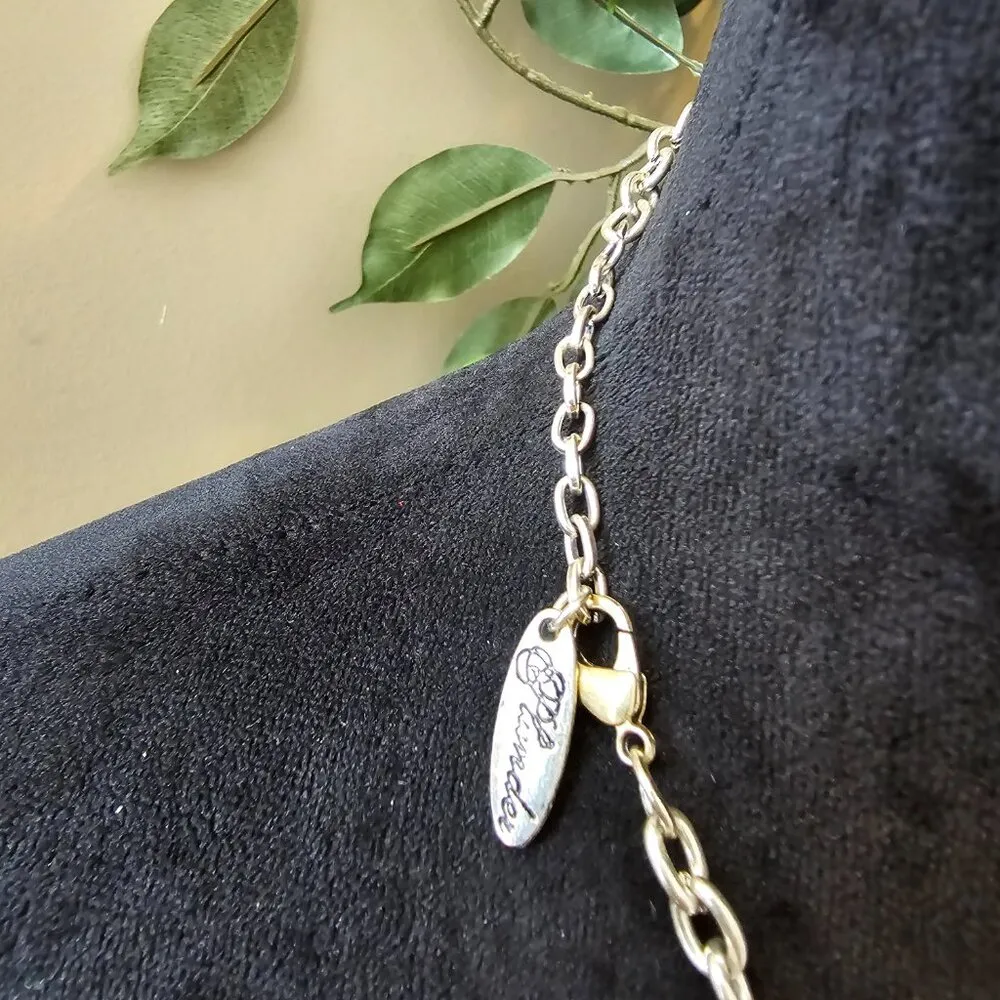 Plunder Womens Silver Tone Metal Knot Pipka Chain Necklace with Lobster Clasp - Image 6