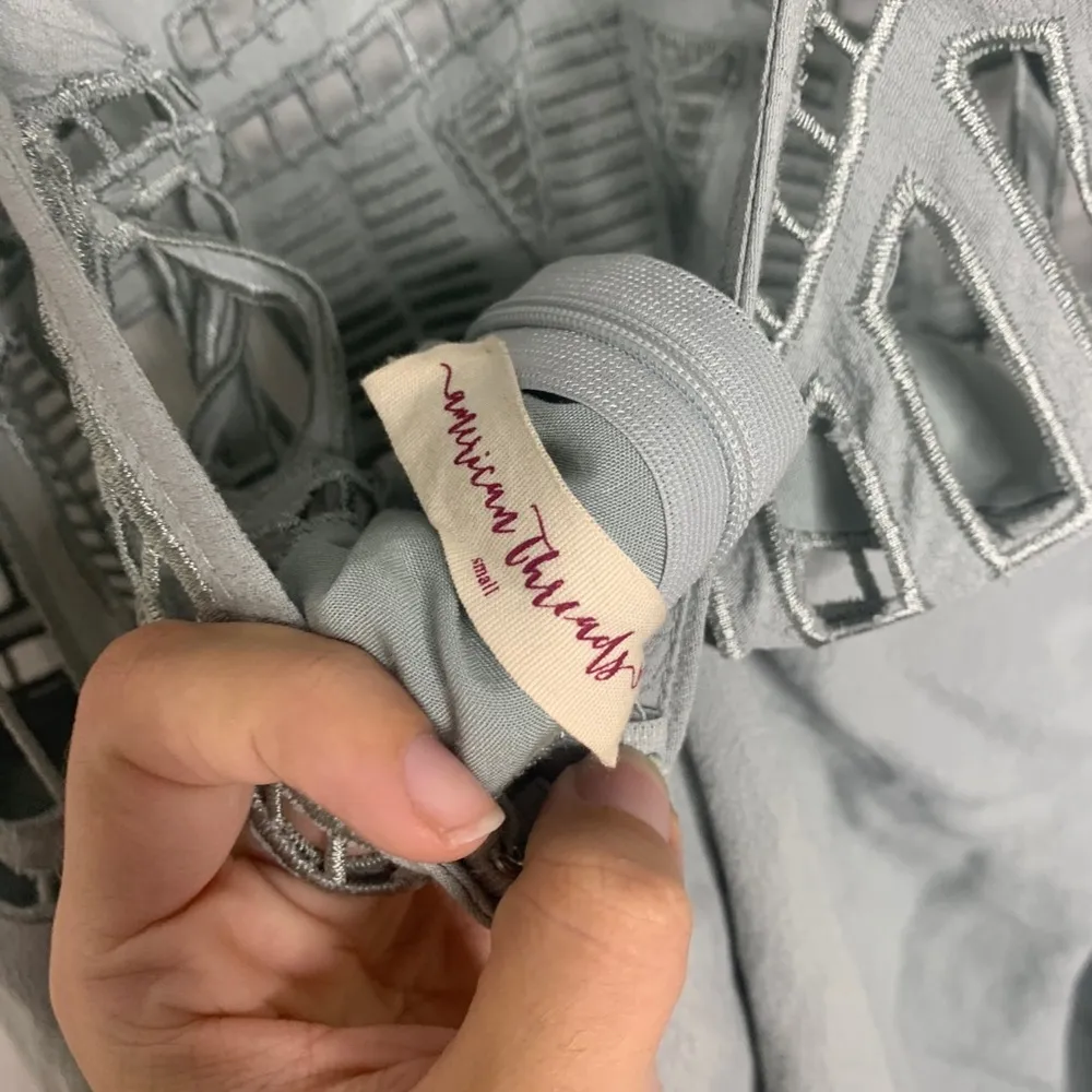 American Threads turquoise cutout romper - Image 6