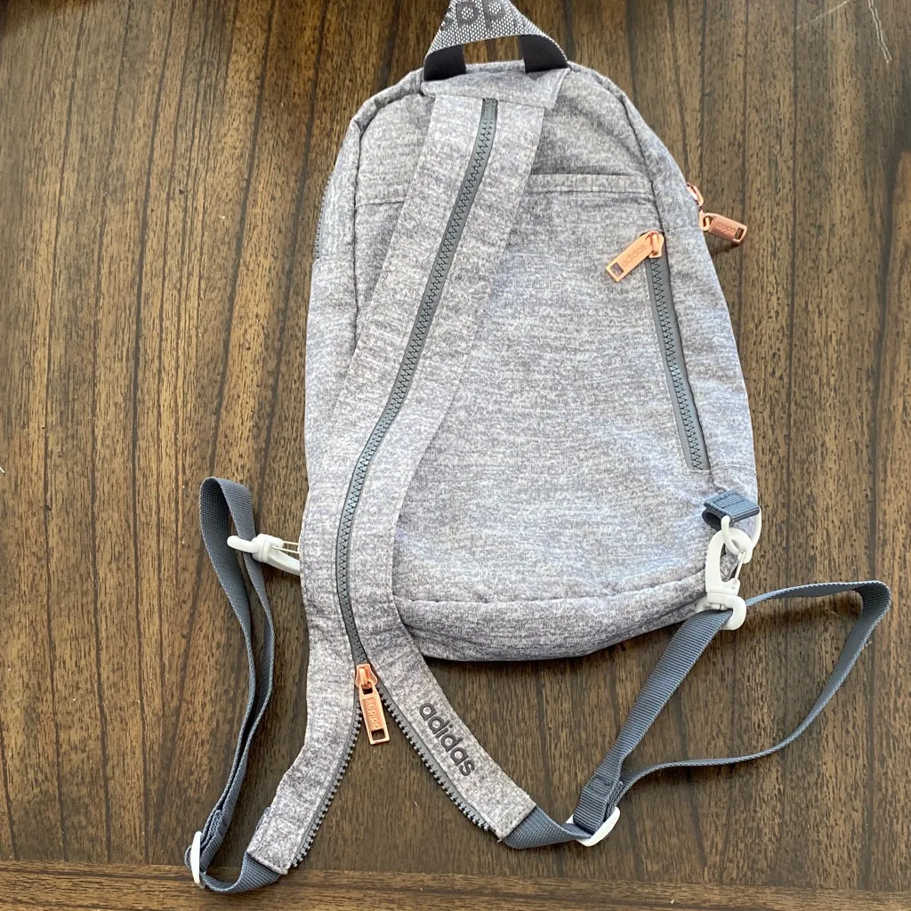 Adidas Essential Convertible Crossbody Backpack Heather Gray - Image 6