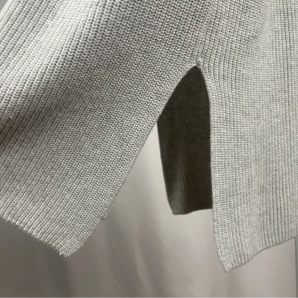 Banana Republic Large Knit Mockneck Balloon Sleeve Sweater Dress Elegant Chic - Image 4