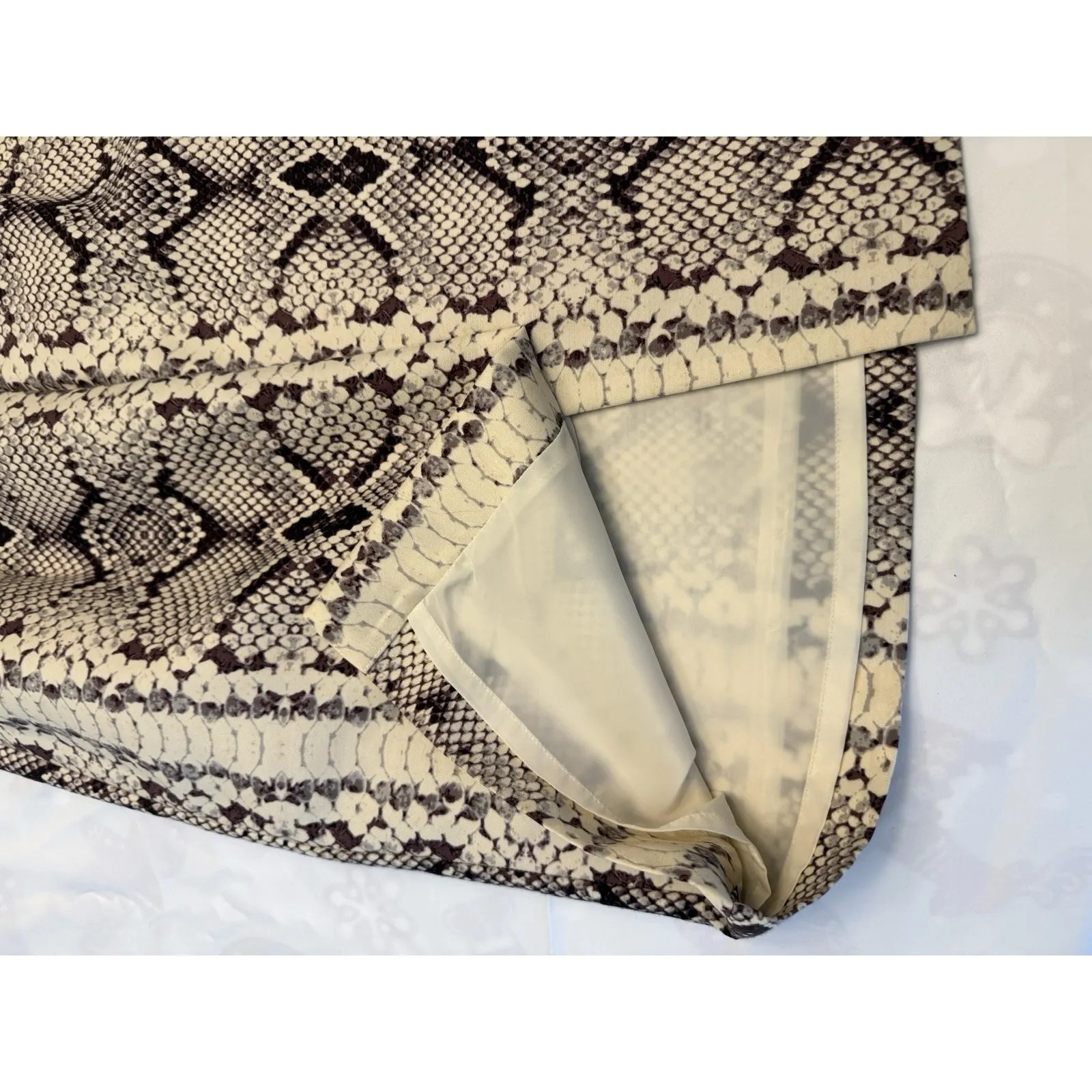 J. Crew Number No. 2 Pencil Skirt Snake Skin Print Reptile Wool Blend Size 4 - Image 6