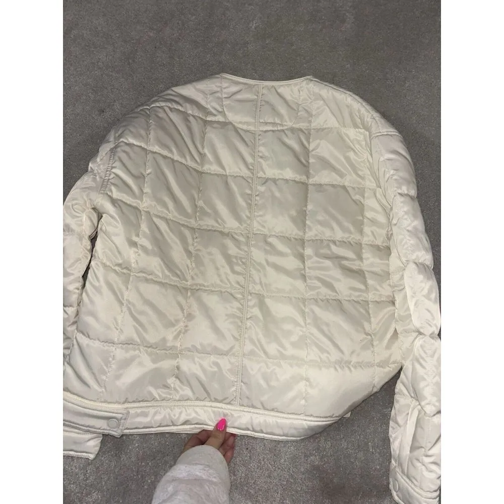 Rebecca Minkoff quilted puffer jacket white medium‎ NWT msrp $228 - Image 12