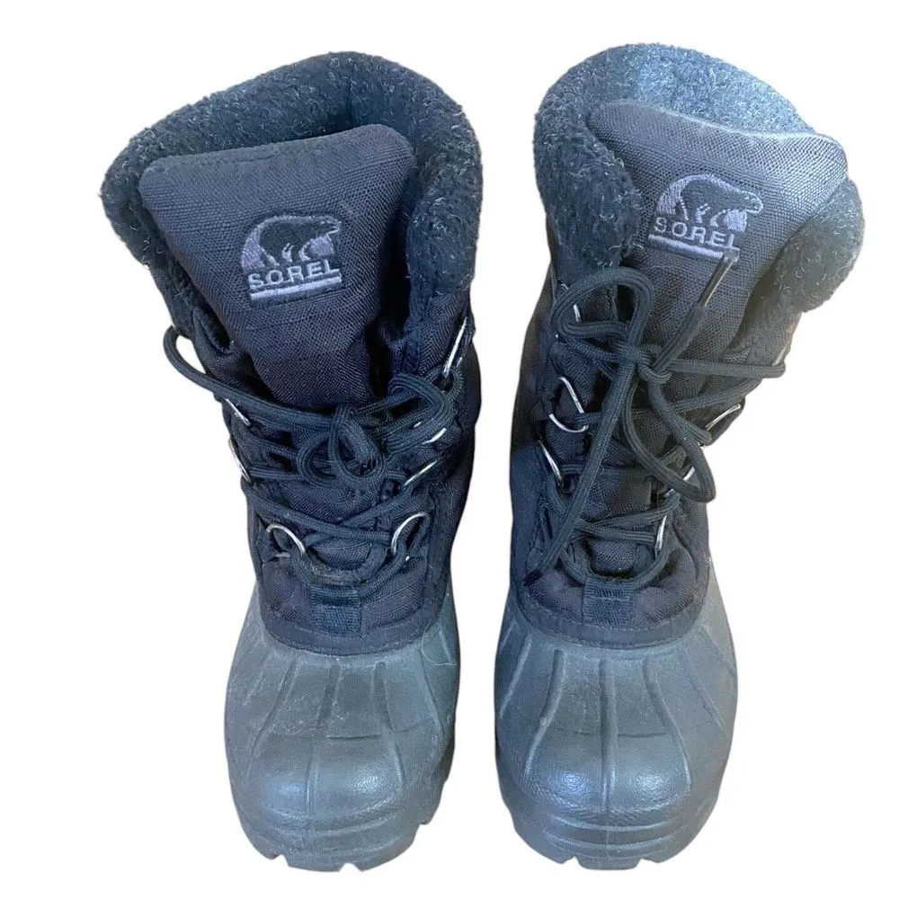 Sorel Snow Boots Size 5.5 US Cumberland Black Waterproof Rain Winter Unisex - Image 8