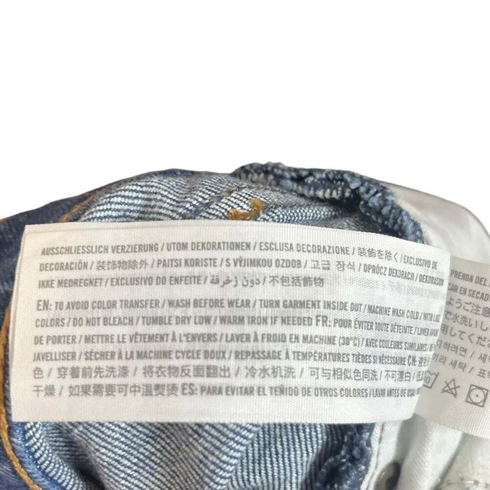 Abercrombie & Fitch The Kick Flare Ultra High Rise Jeans Crop Two Tone Size 32 S - Image 12