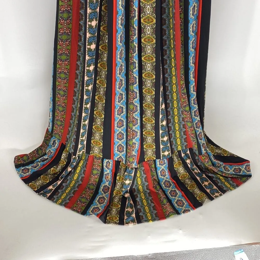 T Tahari Tile Long Casual Maxi Dress bohemian Gypsy summer flowy vacation - Image 4