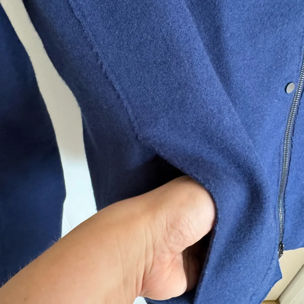 Akris Punto  navy blue wool jacket size US14 - Image 7