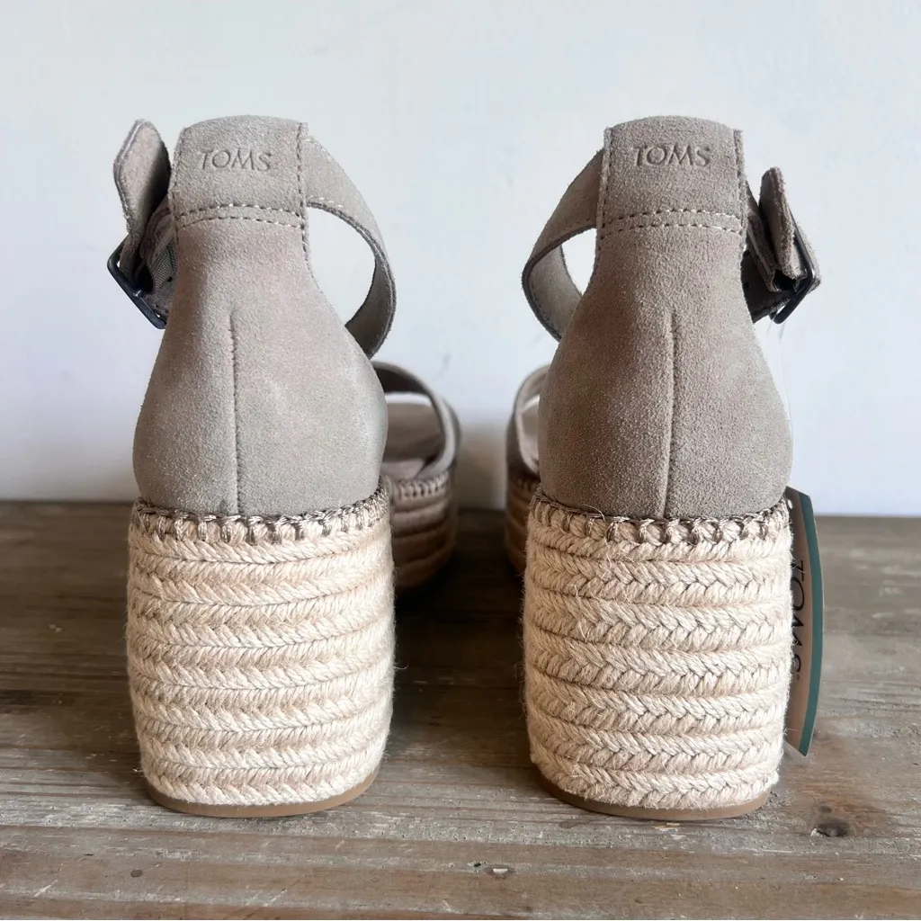 Toms Laila Women's Platform Open Toe Sandal Size 8.5 #B1929 - Image 5