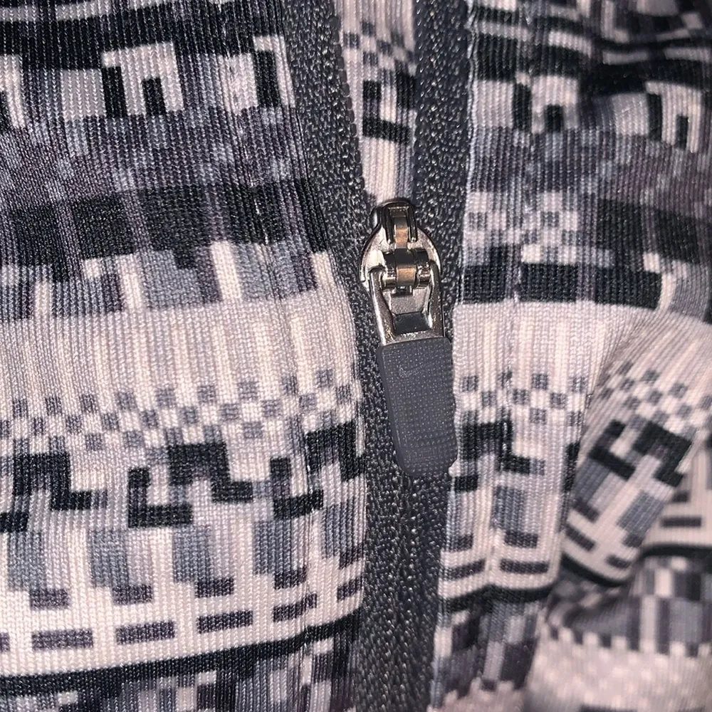 Nike Pro Hyperwarm Dri-Fit Pullover Top Quarter Zip Gray Pixel Fair Isle Medium - Image 6